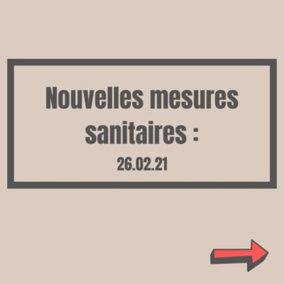 Nouvelles mesures sanitaires