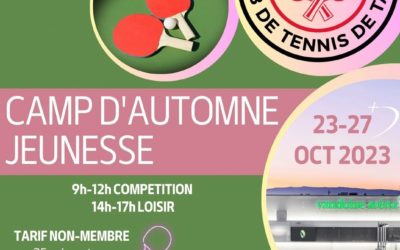 Camp d’automne jeunesse 2023 !